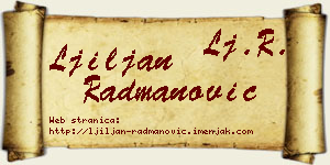 Ljiljan Radmanović vizit kartica
